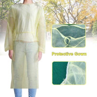 100pcs Disposable Protective Clothing, with Elastic Cuff, Knitted Cuff, Latex- Free, Non-Woven, FluidResistant, Dental, Hospital, Industries, Size Universal (100pcs)