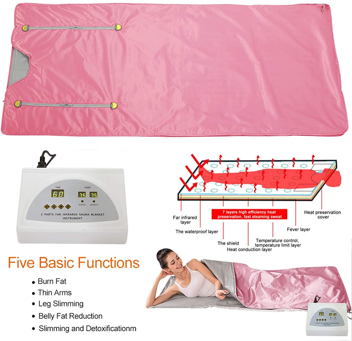 Wholesale Vanell Sauna Blanket Infrared, Upgraded Heat Far Infrared