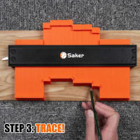 Saker Contour Gauge (10 Inch) Profile Tool with Adjustable Lock,Christmas Gifts for Men Women Dad Boyfriend Husband-Precisely Copy Irregular Shape Duplicator-Cool Gadgets for Woodworking Tool Tracing