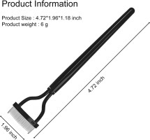 Eyelash Separation Comb Tool, Mascara Applicator, Eyelash Brush with Curved Design Makeup Brush, Comb Set Included (Black)