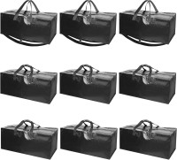 SUOCO Storage and Moving Bags 9 Pack, 3 Bags W/Backpack Straps, Heavy Duty Extra Large Clothing Containers for Clothes, Comforters, Blankets