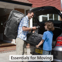 SUOCO Storage and Moving Bags 9 Pack, 3 Bags W/Backpack Straps, Heavy Duty Extra Large Clothing Containers for Clothes, Comforters, Blankets