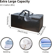SUOCO Storage and Moving Bags 9 Pack, 3 Bags W/Backpack Straps, Heavy Duty Extra Large Clothing Containers for Clothes, Comforters, Blankets