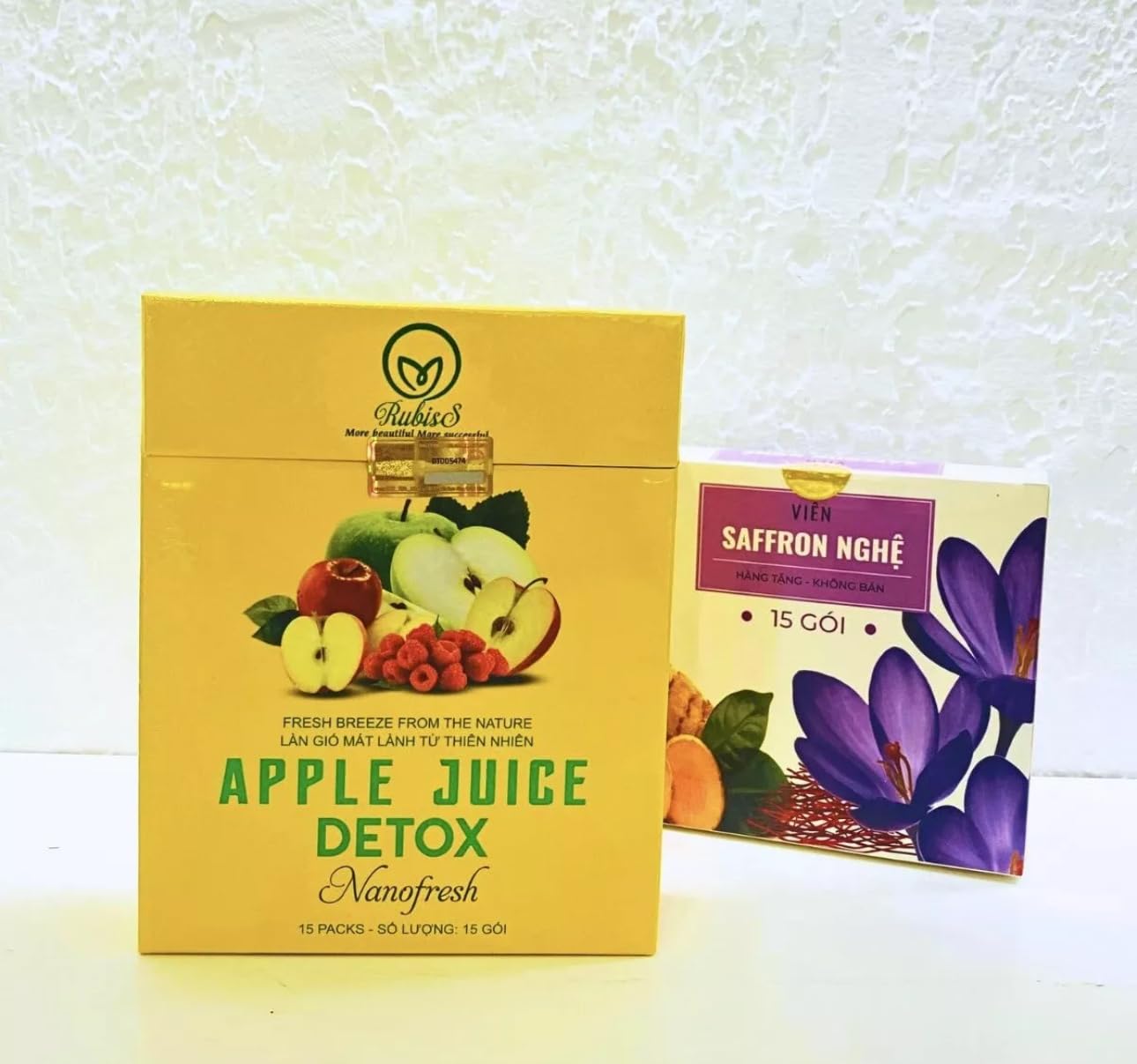 Rubiss Apple Juice Detox with Free Saffron (15 packs)