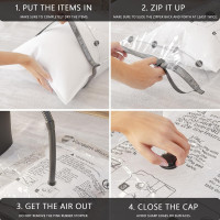 Vacuum Storage Bags, Compression Packing Space Saver Seal Bags for Clothing Bedding Comforters Blankets Pillows, 8 Combo