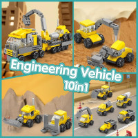 Sawaruita 30Pack Mini Cars Easter Building Blocks Party Favors for Kids-Bulk Fire Truck,City Police Car,Construction Vehicle for Birthday Goodies Bag Filling,Classroom Prizes for Boys 6-12