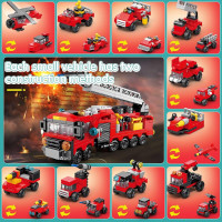 Sawaruita 30Pack Mini Cars Easter Building Blocks Party Favors for Kids-Bulk Fire Truck,City Police Car,Construction Vehicle for Birthday Goodies Bag Filling,Classroom Prizes for Boys 6-12