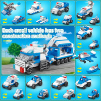 Sawaruita 30Pack Mini Cars Easter Building Blocks Party Favors for Kids-Bulk Fire Truck,City Police Car,Construction Vehicle for Birthday Goodies Bag Filling,Classroom Prizes for Boys 6-12