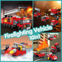 Sawaruita 30Pack Mini Cars Easter Building Blocks Party Favors for Kids-Bulk Fire Truck,City Police Car,Construction Vehicle for Birthday Goodies Bag Filling,Classroom Prizes for Boys 6-12