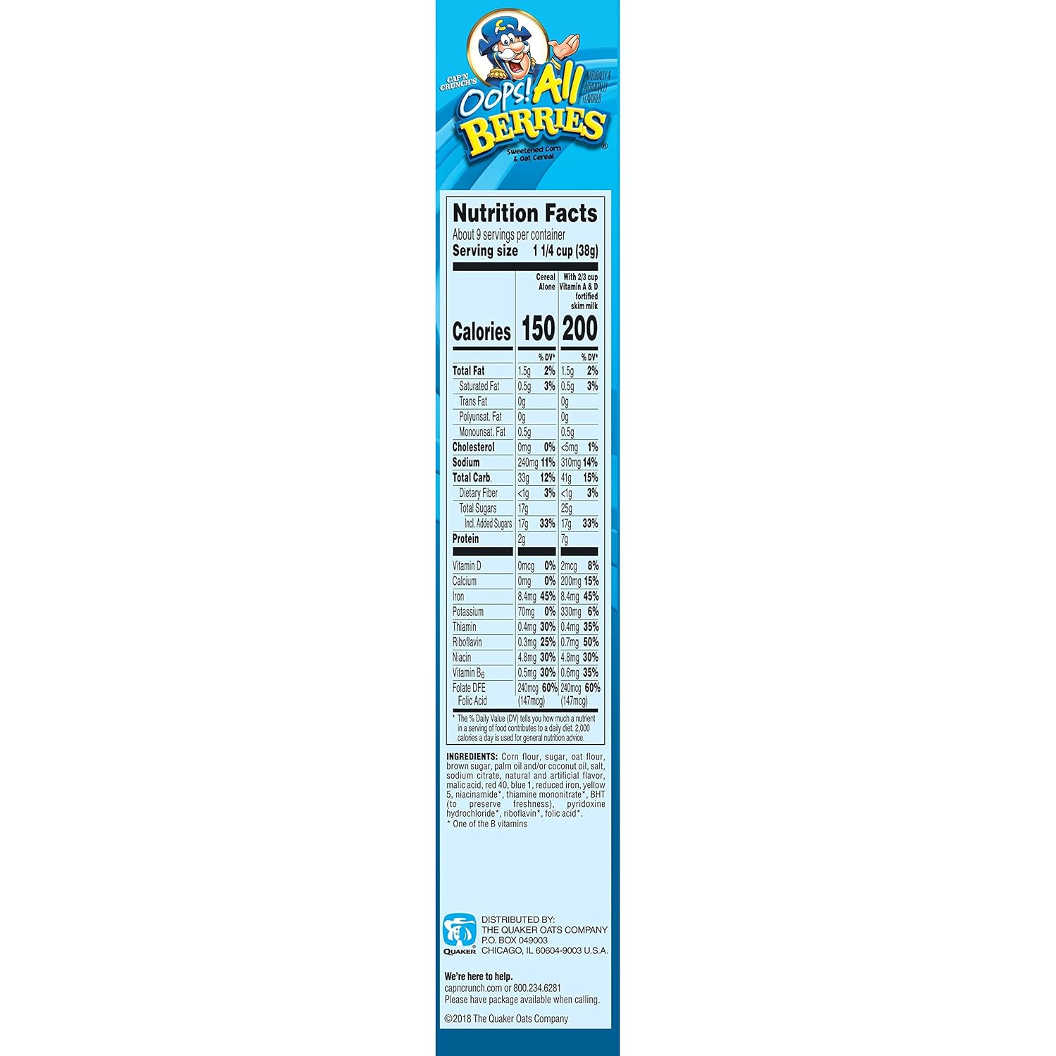 Cap'N Crunch's Oops All Berries, 11.5oz