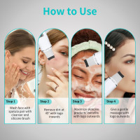 Face Scrubber Skin Spatula - Blackhead Remover Deep Cleansing Tool for Pore Extraction, 4-in-1 Fast Charging Dock Blackhead Remover Face Spatula for Facial Skincare Women Gift (White)