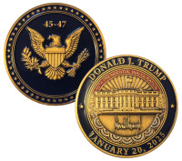President Donald J. Trump 2025 Presidential Inauguration Challenge Coin 45-47
