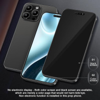 Non-Working Replica Realistic Pretend Play Phones Dummy Display Phone Model for Phone 15 Plus Fake Model Phone Baby Cell Phone Toy (for 15 Plus Blue blackscreen)