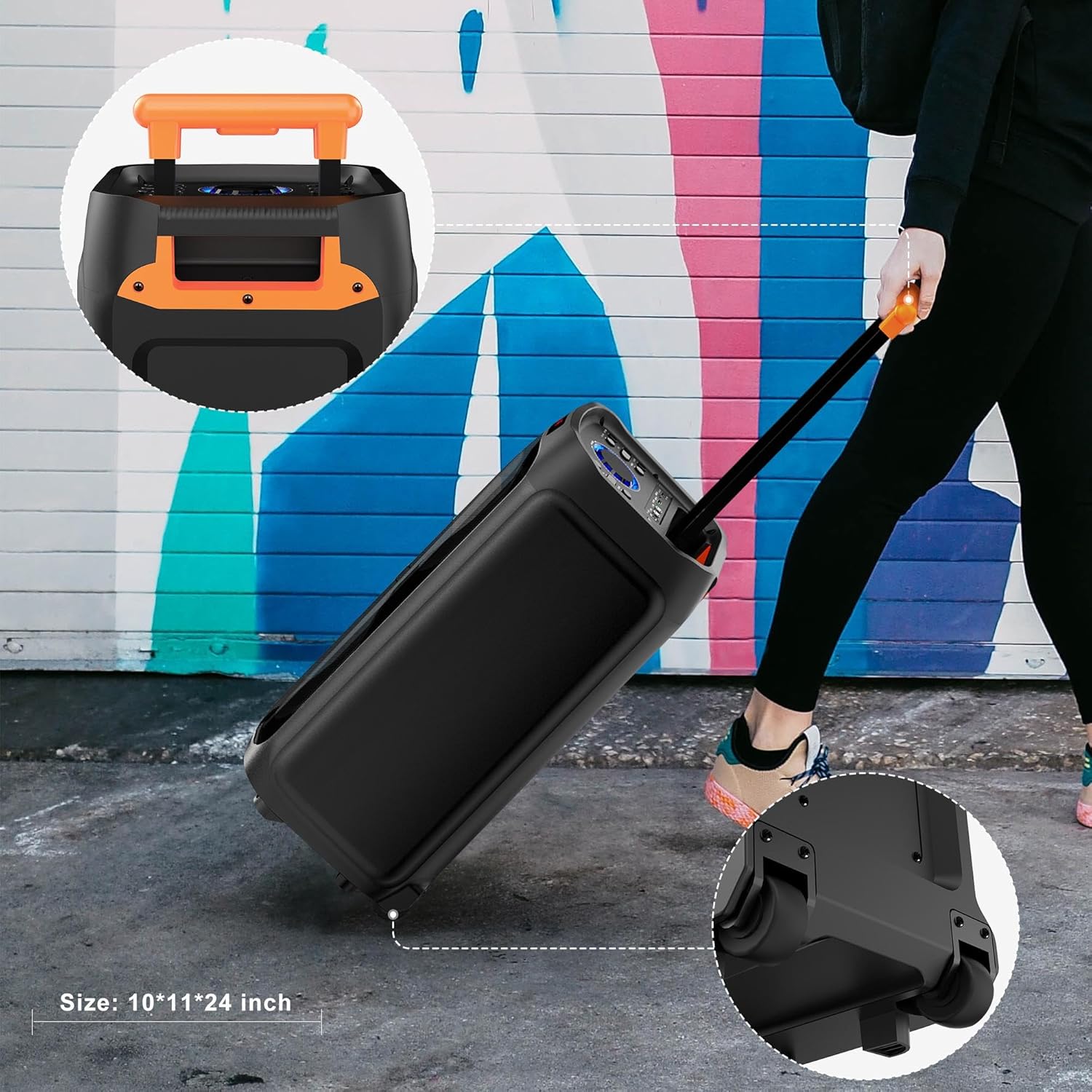 JYX Karaoke Machine with 2 Wireless Microphones, 24