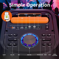 JYX Karaoke Machine with 2 Wireless Microphones, 24