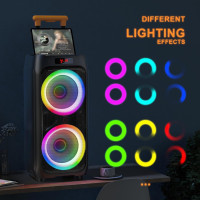 JYX Karaoke Machine with 2 Wireless Microphones, 24