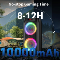 JYX Karaoke Machine with 2 Wireless Microphones, 24