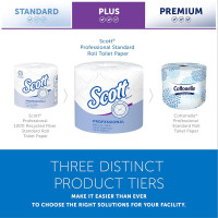 Scott Professional Standard Roll Bulk Toilet Paper (04460), 2-Ply, Elevated Design, White, Individually Wrapped (80 Rolls of 550 Sheets, 44,000 Sheet Total) 550 sheet (Pack of 80)