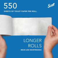 Scott Professional Standard Roll Toilet Paper, Bulk (04460), 2-Ply, Elevated Design, White, Individually Wrapped (80 Rolls of 550 Sheets, 44,000 Sheet Total) 550 Count (Pack of 80)