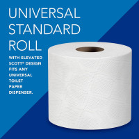 Scott Professional Standard Roll Toilet Paper, Bulk (04460), 2-Ply, Elevated Design, White, Individually Wrapped (80 Rolls of 550 Sheets, 44,000 Sheet Total) 550 Count (Pack of 80)