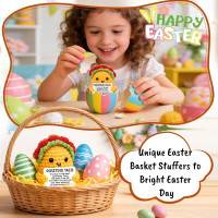 LuoHere Positive Crochet Taco Birthday Gifts for Women Men Easter Basket Stuffers Essentials Adult Kids Son Mom Dad Daughter Sister Friend Coworkers Self Care Emotional Inspirational Support Pick-me-up