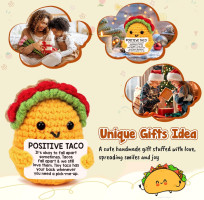 LuoHere Positive Crochet Taco Birthday Gifts for Women Men Easter Basket Stuffers Essentials Adult Kids Son Mom Dad Daughter Sister Friend Coworkers Self Care Emotional Inspirational Support Pick-me-up