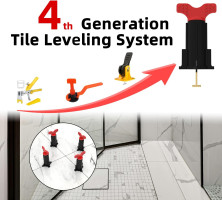 Tile Leveling System, Reusable Tile Spacer Leveling System, Tile Tools for Installation Self Leveling, Tiling Tools and Accessories (40 Sets+40 Extra Pins) 40sets-black
