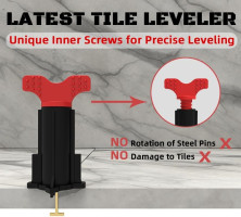 Tile Leveling System, Reusable Tile Spacer Leveling System, Tile Tools for Installation Self Leveling, Tiling Tools and Accessories (40 Sets+40 Extra Pins) 40sets-black