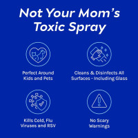 CleanBoss Botanical Disinfectant - Multi-Surface Cleaner - 128 oz - Kills 99.9% of Germs + Cold & Flu Viruses - Fresh Thyme Scent - No Rinse on Food Contact Surfaces - Pet Friendly