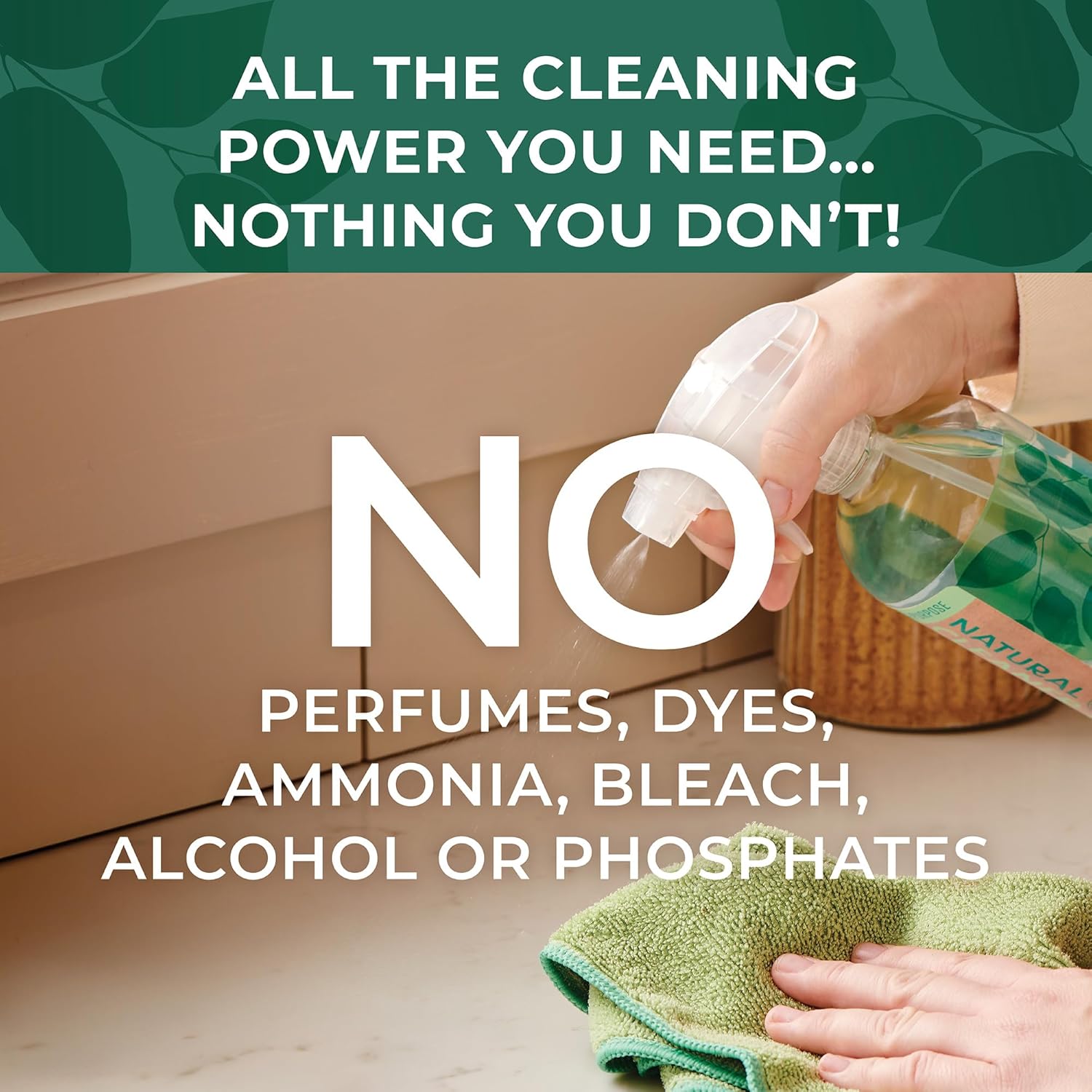 PathoPure Natural All-Purpose Cleaner Concentrate - Unscented, Non-Toxic for Cleaning Kitchen, Bathroom, Glass, Floor, Carpet & Upholstery Stains - 1 Gallon (Makes 64 Bottles) 128 Fl Oz (Pack of 1)