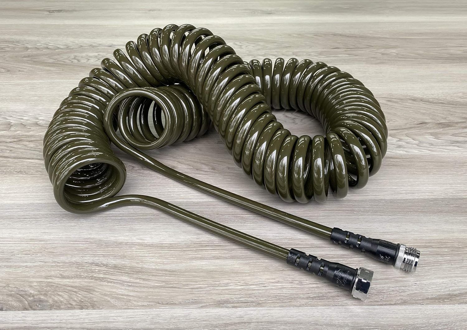 Water Right 300 Series Polyurethane Coil Garden Hose, 50-Foot x 3/8-Inch, Olive hardware tubing 50-Foot Olive
