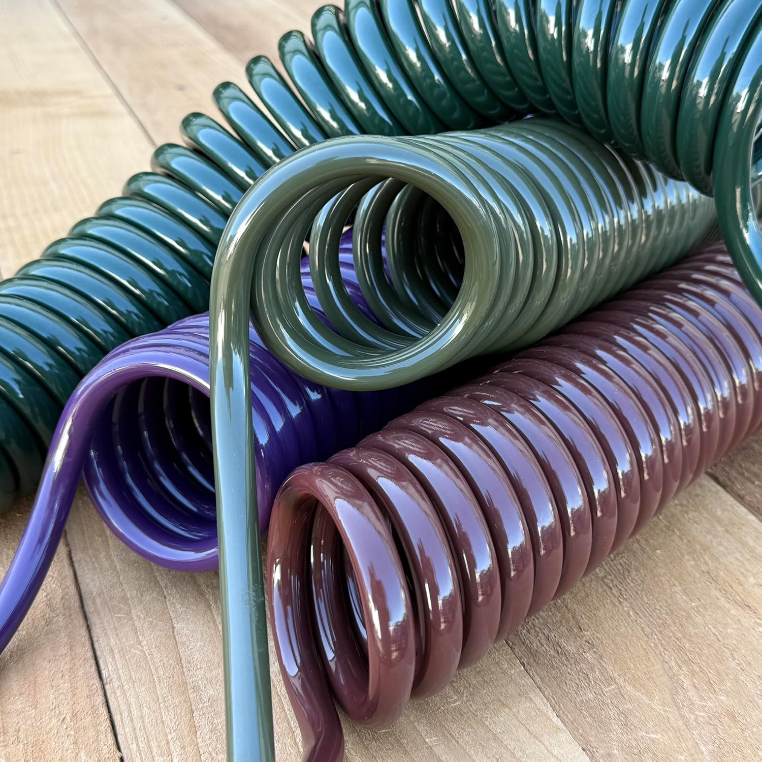 Water Right Polyurethane Coil Hose | 50 Foot | Made in USA | Self-Storing | 3/8” Inner Diameter | Drinking Water Safe | Lead, BPA & Phthalate-Free | Olive | 300 PSI Burst Pressure hardware tubing 50-Foot Olive