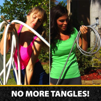 BIONIC STEEL 100 Ft Metal Garden Hose with Sprayer Nozzle, Non Kinking Designed Stainless Steel Heavy Duty Water Hose 100 Ft x 5/8 in. Flexible NON Expandable for Uninterrupted Water Flow, 500 PSI 100'