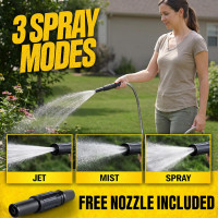 BIONIC STEEL 100 Ft Metal Garden Hose with Sprayer Nozzle, Non Kinking Designed Stainless Steel Heavy Duty Water Hose 100 Ft x 5/8 in. Flexible NON Expandable for Uninterrupted Water Flow, 500 PSI 100'