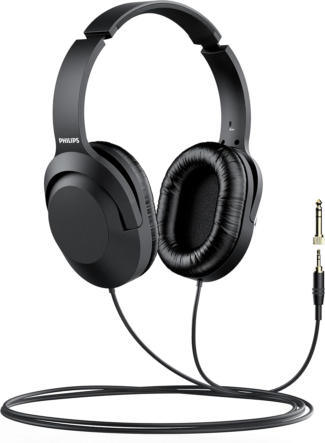 Philips Over Ear Wired Stereo Headphones for Podcasts, Studio Monitoring and Recording Headset for Computer, Keyboard and Guitar with 6.3 mm (1/4