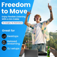 Philips Over Ear Wired Stereo Headphones for Podcasts, Studio Monitoring and Recording Headset for Computer, Keyboard and Guitar with 6.3 mm (1/4