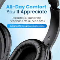 Philips Over Ear Wired Stereo Headphones for Podcasts, Studio Monitoring and Recording Headset for Computer, Keyboard and Guitar with 6.3 mm (1/4