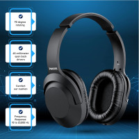 Philips Over Ear Wired Stereo Headphones for Podcasts, Studio Monitoring and Recording Headset for Computer, Keyboard and Guitar with 6.3 mm (1/4
