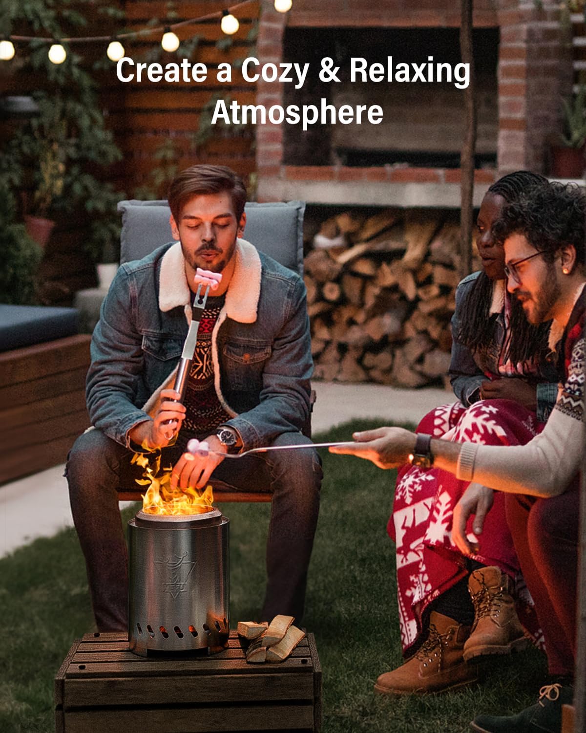 YEFU Tabletop Fire Pit 9.7 x 7.1 in, Low Smoke Camping Stove for Outdoor & Patio, Fueled by Pellets or Wood, Safe Burning Table Top Firepit, with Travel Bag & 2 Mini Sticks & Fireproof Mat, Silver Silver 7.1IN Classic W/ Removable Ash Pan