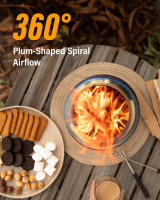 YEFU Tabletop Fire Pit 9.7 x 7.1 in, Low Smoke Camping Stove for Outdoor & Patio, Fueled by Pellets or Wood, Safe Burning Table Top Firepit, with Travel Bag & 2 Mini Sticks & Fireproof Mat, Silver Silver 7.1IN Classic W/ Removable Ash Pan