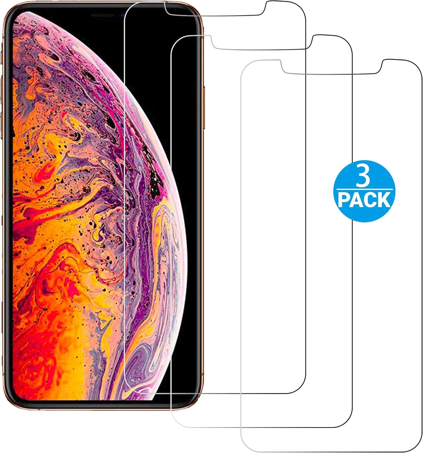 Ailun Screen Protector for iPhone 11 Pro Max/iPhone Xs Max 3 Pack 6.5 Inch 2019/2018 Release Case Friendly Tempered Glass iPhone 11 Pro Max/Xs Max