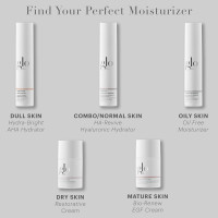 Glo Skin Beauty Oil Free Moisturizer - Lightweight Moisturizing Face Cream Powered by Hyaluronic Acid & Algae Extract for a Balanced, Conditioned & Clear Complexion