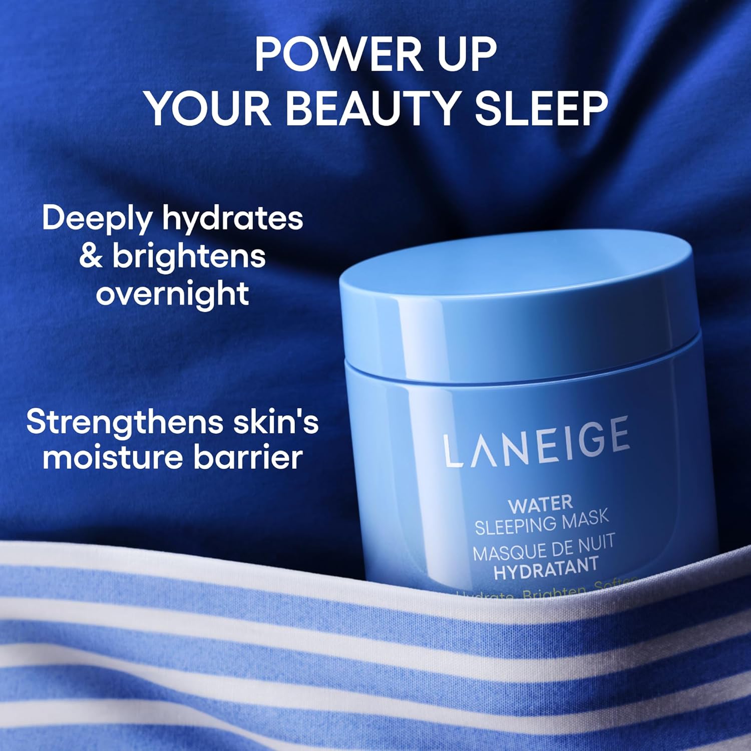 LANEIGE Water Sleeping Mask: Hydrating Korean Overnight Mask with Squalane & Probiotic-Derived Complex, for Bright, Glowing Skin & Barrier Support New: 2.36 fl. Oz. / 70ml