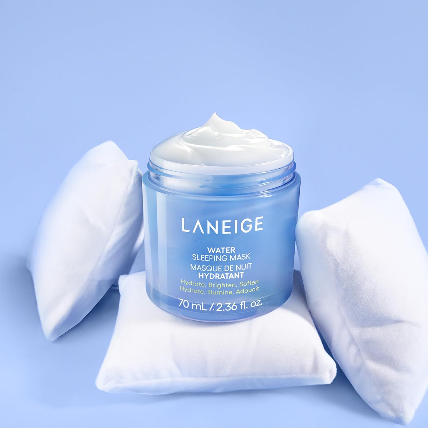 LANEIGE Water Sleeping Mask: Hydrating Korean Overnight Mask with Squalane & Probiotic-Derived Complex, for Bright, Glowing Skin & Barrier Support New: 2.36 fl. Oz. / 70ml