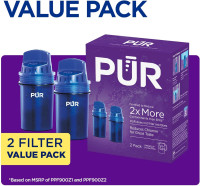 PUR Water Pitcher & Dispenser Replacement Filter 2-Pack, Genuine PUR Water Filters for Pitchers, 2-in-1 Powerful Filtration and Faster Filtration, 4-Month Value, Blue (PPF900Z2) 2 PACK Filter