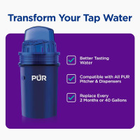 PUR Water Pitcher & Dispenser Replacement Filter 2-Pack, Genuine PUR Water Filters for Pitchers, 2-in-1 Powerful Filtration and Faster Filtration, 4-Month Value, Blue (PPF900Z2) 2 PACK Filter