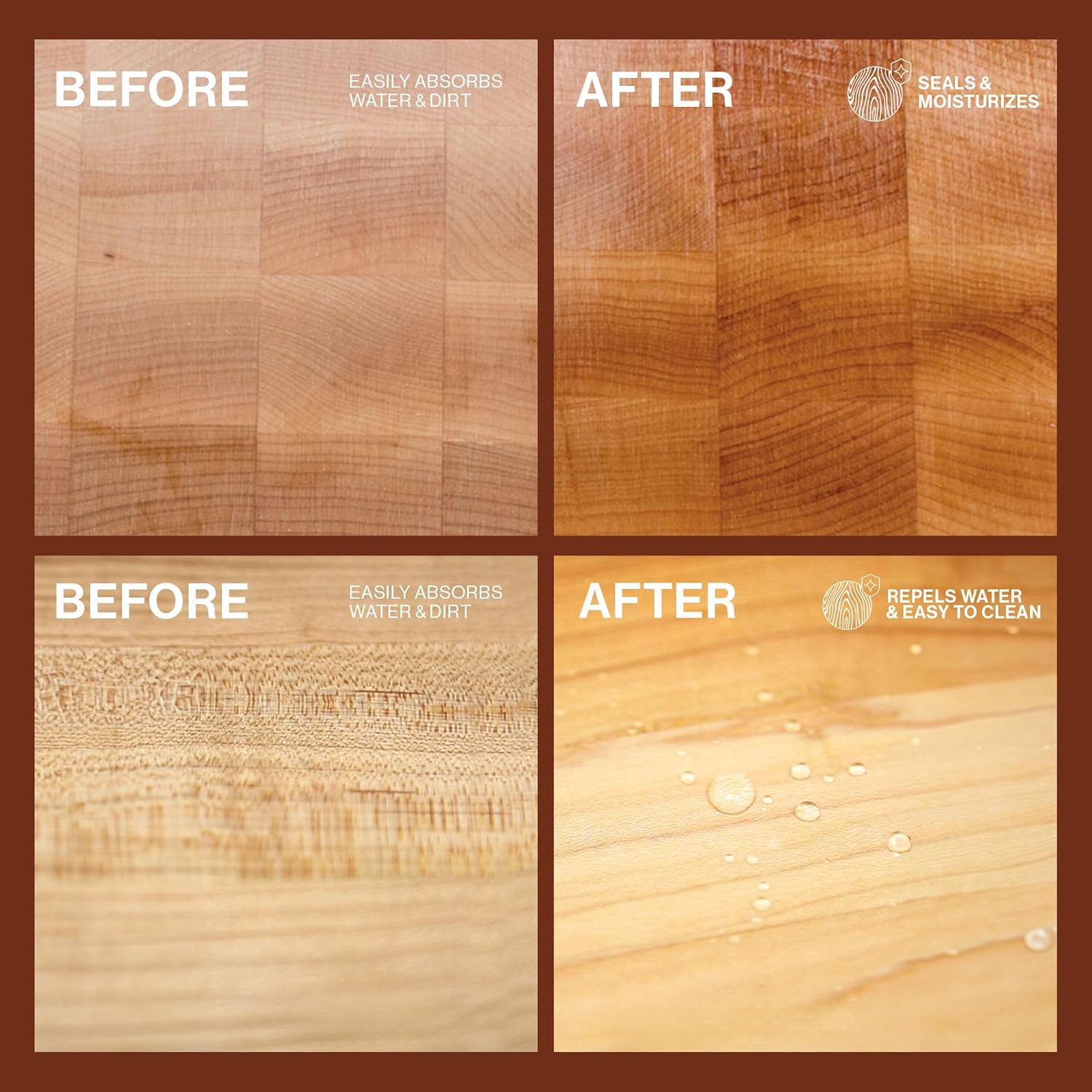 John Boos 2-Piece All-Natural Care & Maintenance Set – 16 oz Mystery Oil & 5 oz Board Cream for Butcher Blocks, Cutting Boards, Wood Countertops, and Wooden Utensils Care Set