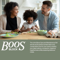 John Boos 2-Piece All-Natural Care & Maintenance Set – 16 oz Mystery Oil & 5 oz Board Cream for Butcher Blocks, Cutting Boards, Wood Countertops, and Wooden Utensils Care Set