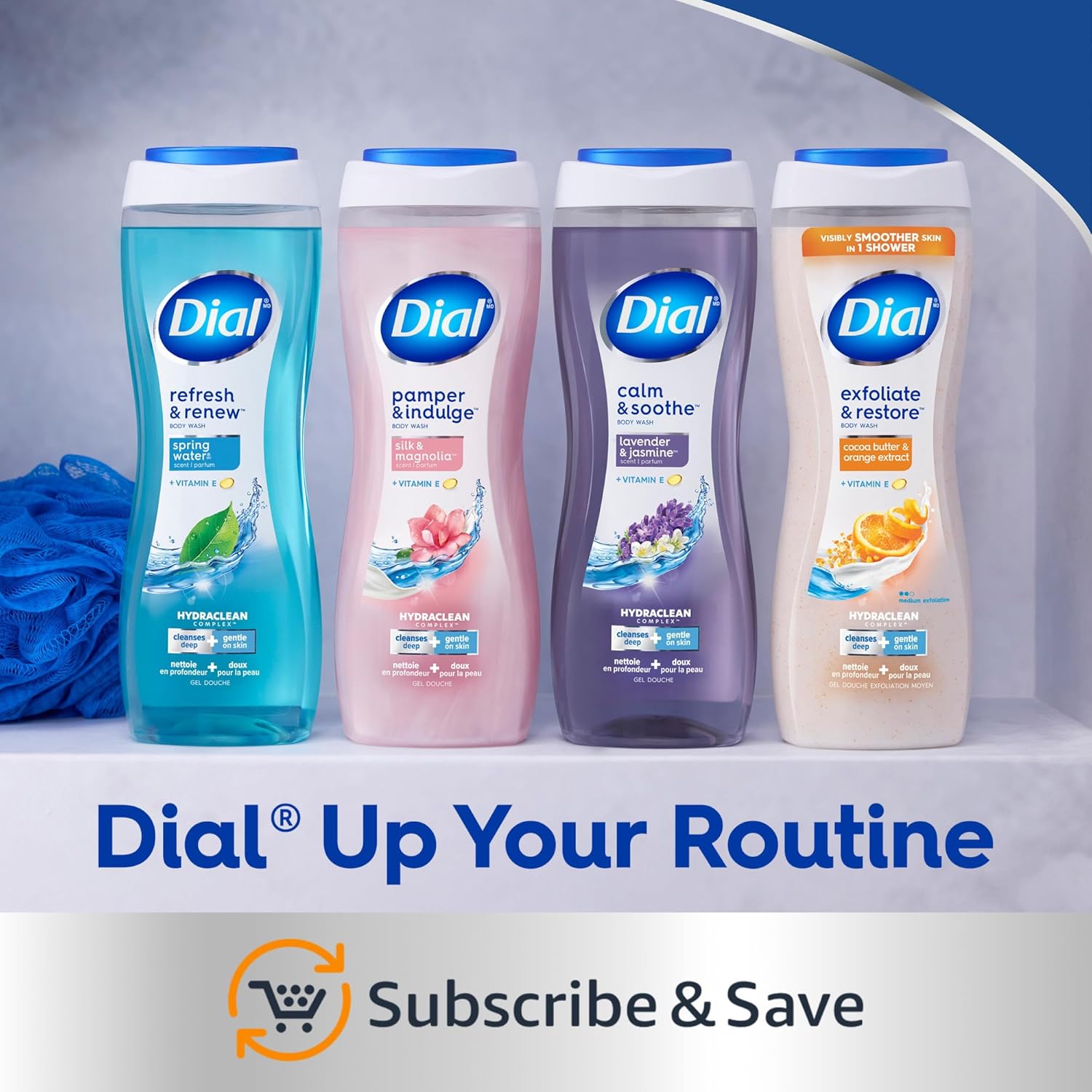 Dial Body Wash, Refresh & Renew Coconut Water, 32 fl oz Coconut 32 Fl Oz (Pack of 1)