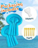 26ft Slip and Water Slide for Kids and Adults Backyard,2 Lanes Extra Long Inflatable Slip and Water Slide with Sprinkler and Bodyboards,Heavy Duty Summer Outdoor Water Toy,Blue Shark Theme